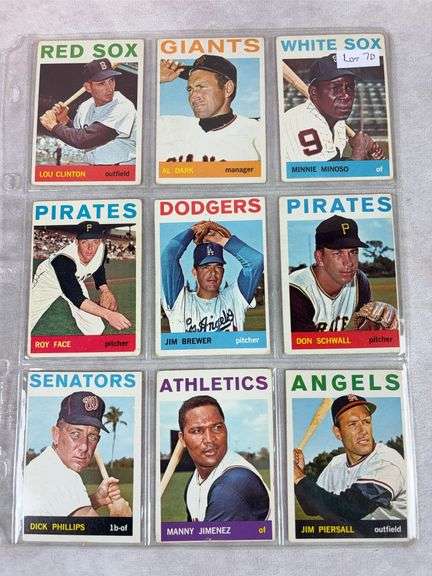 1964 Topps BB 9 Card HI# Lot EX- to EXMT