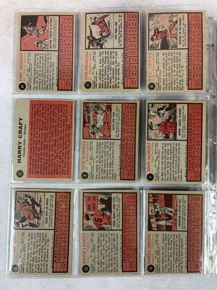 1962 Topps BB 58 Card Lot - Nice - EX-NM