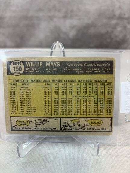 Willie Mays - 1961 Topps #150 - VG