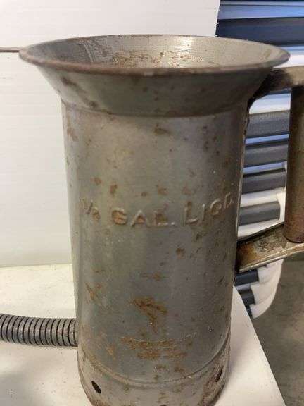 Antique items - scale, pitcher, and more