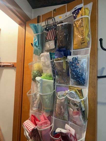 Plastic Over the Door Organizer with Craft Contents