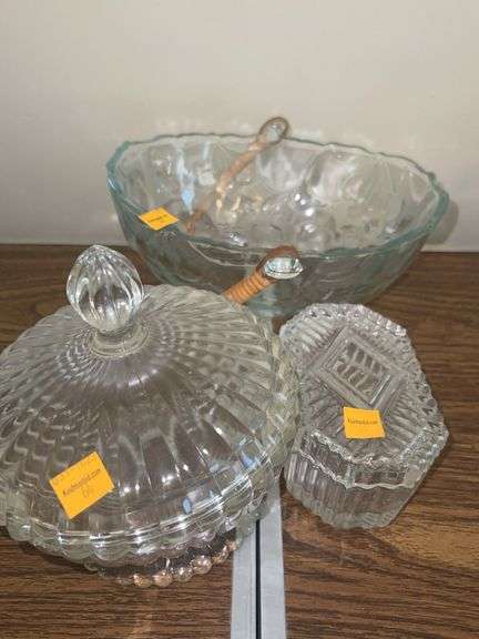 Glass Basket, Glass Candy Dishes