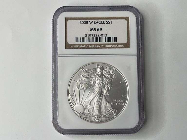 2008-W American Silver Eagle, NGC MS 69
