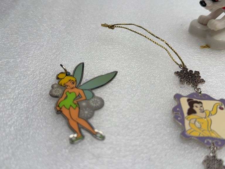 Disney Princess Ornaments, Tinkerbell 2005 Ornament & Dalmatian Figure