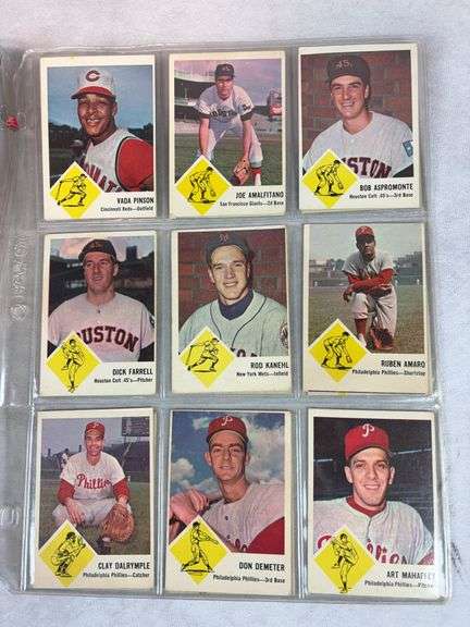 1963 Fleer BB 35/66 Card Starter Set With Cepeda VG to EXMT