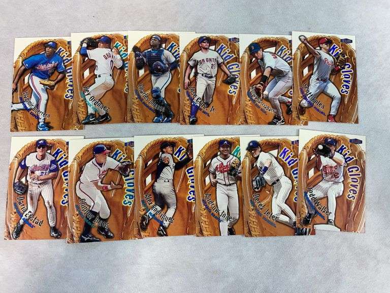 Fleer Ultra Kid Gloves Die-Cut set of 12: Griffey, Jeter, and others