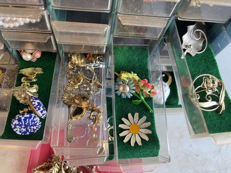 Large assortment of costume jewelry