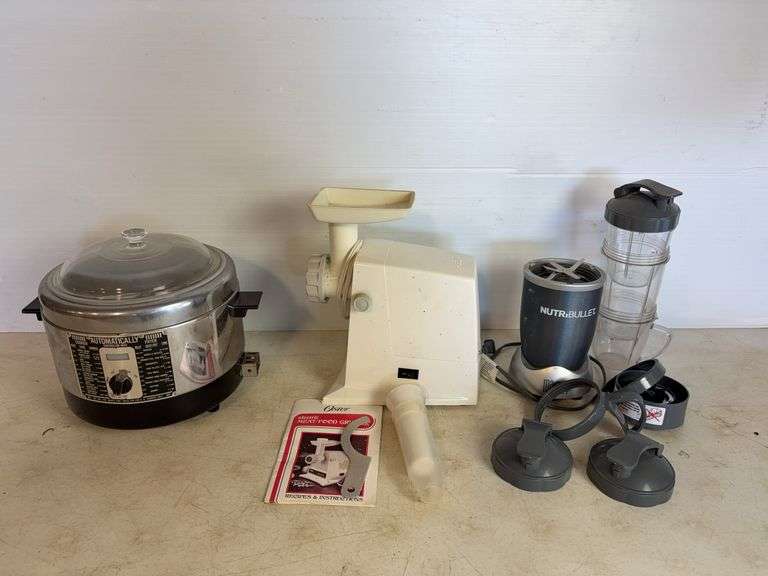 Food grinder, food cooker/fryer, and more