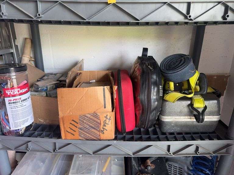 Misc Tools and Hardware on Shelf