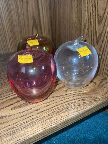 Assorted Princess House Glass Apples