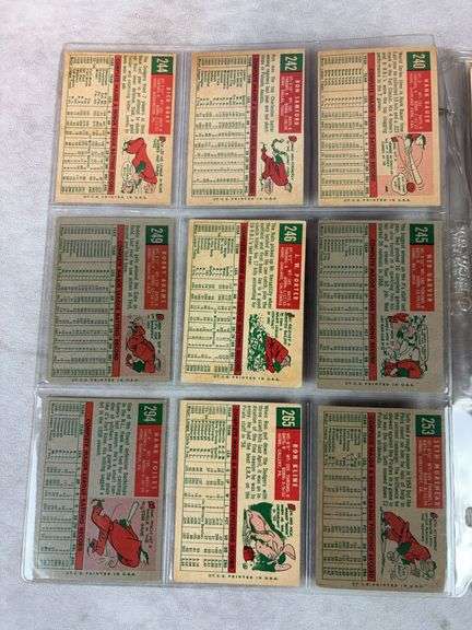 1959 Topps BB 34 Card Lot EX- to EXMT