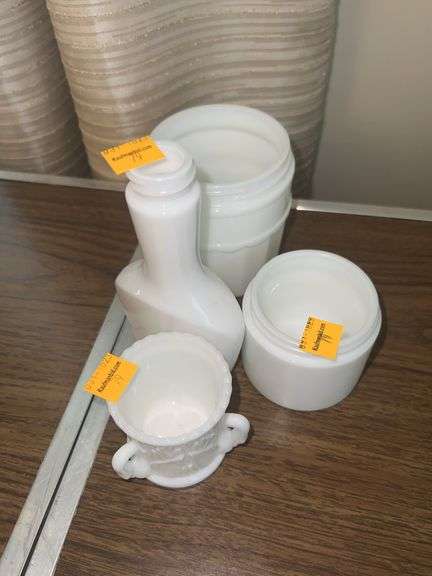 Assorted Milk Glass Dishes