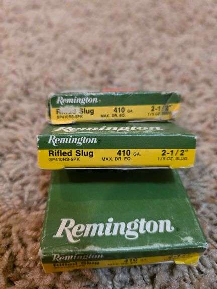 3 boxes of .410 rifled slugs