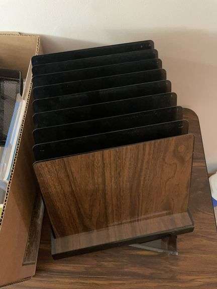 File organizers, power strip, adding machine, and more