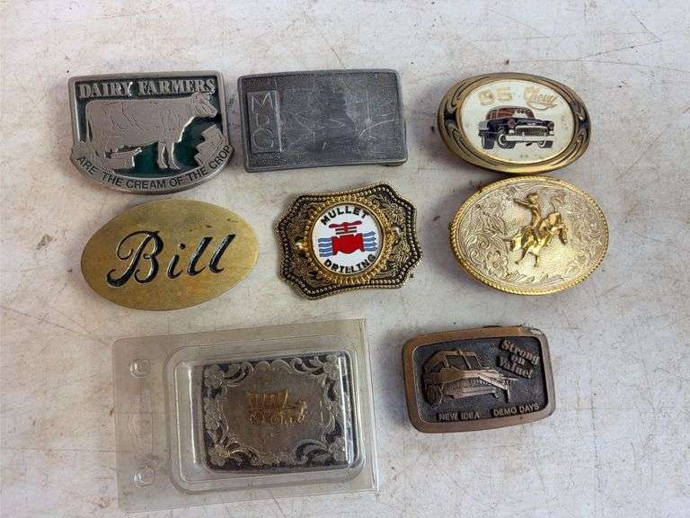 (8) miscellaneous belt buckles - see photos