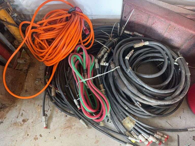 Pile of Assorted Air Hose