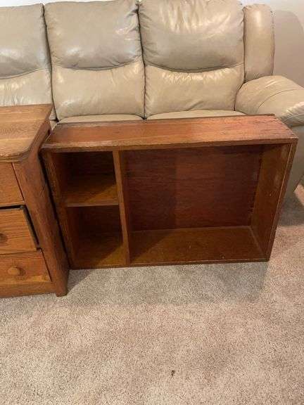 Wooden chest of drawers and other shelf