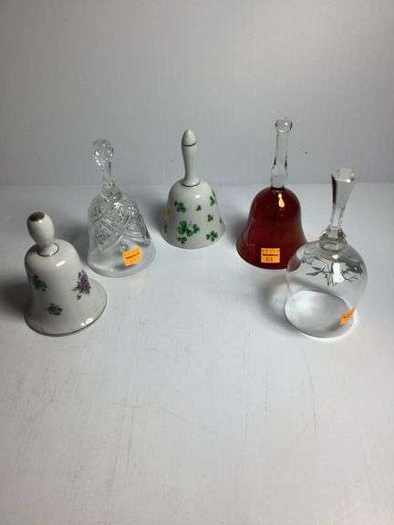 5 Hand Decorated Bells (Glass & China)