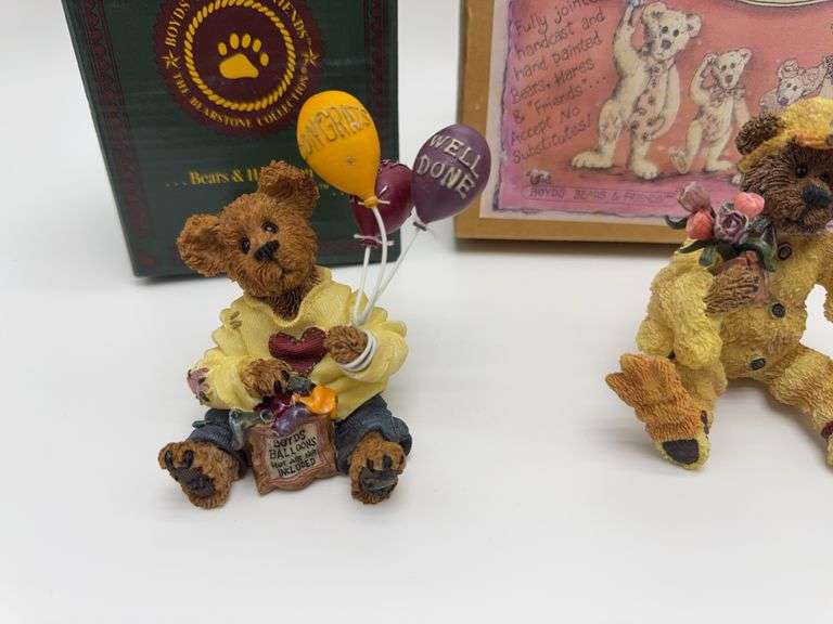 2 Bearstone Bears & 1 Shoe Box Bears (Boyds Bears With Boxes)