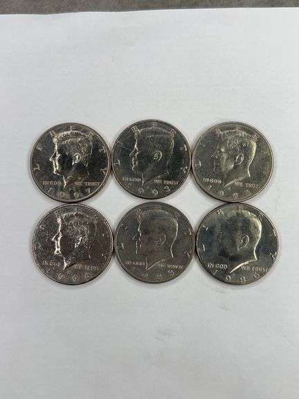 Kennedy Half Dollars 1983-P, 1986-D, 1993-P, 1995-P, 1996-P, 1997- P