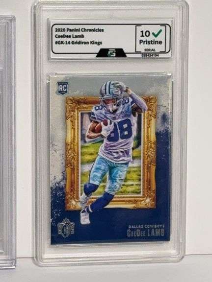 2022 Donruss Optic Nico Collins Aqua (CGC 10), 2022 Select Amon Ra St. Brown Prizm Light Blue (BGS 8