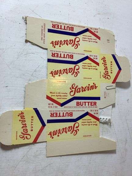 2 antique Garvin’s Butter Wrappers