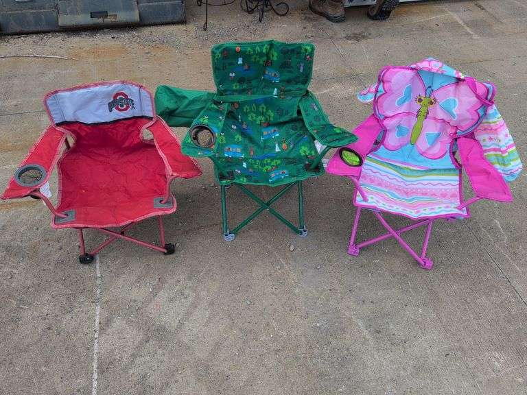 (3) children's camping chairs