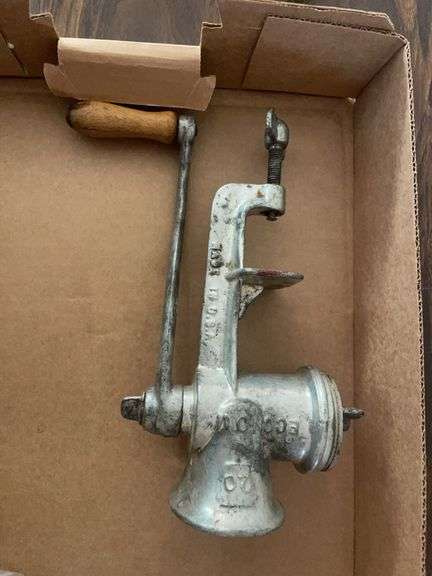 (3) antique meat grinders