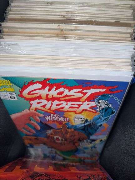 Large Assortment of Marvel Wolverine, Ghost Rider, and Spiderman Comics