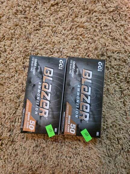 2 boxes of 9mm Luger Ammo