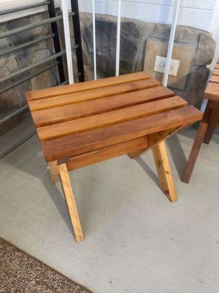 Drying rack & shoe rack, Cosco step stool & (2) wooden bench