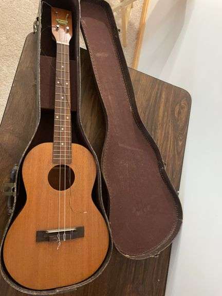 Vintage mountain dulcimer and small guitar