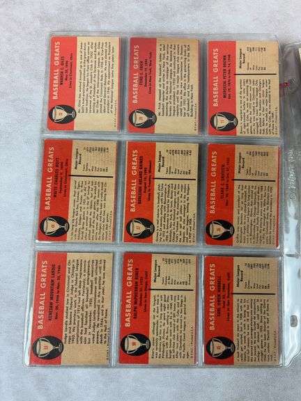 1961 Fleer BB 25 Card Lot  Vg - to EXMT - Some Pin Holes