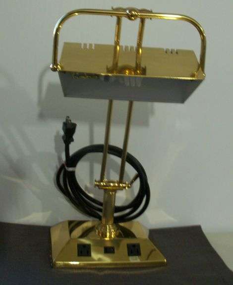 BRASS DESK LAMP ADJ