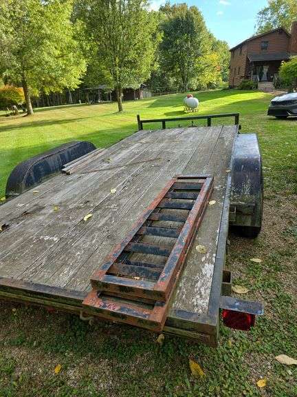 16ft tandem axle bumper hitch trailer