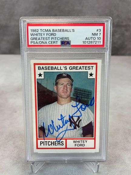 Whitey Ford 1982 TCMA, PSA MN autographed 10!