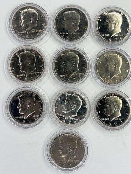 (10) Kennedy Half Dollars (1970-1974)