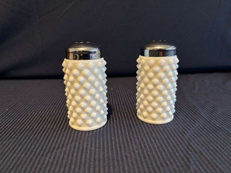 Fenton Hobnail milk glass Salt & Pepper Shakers