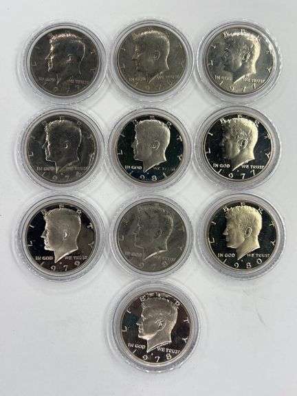 (10) Kennedy Half Dollars (1974-1981)