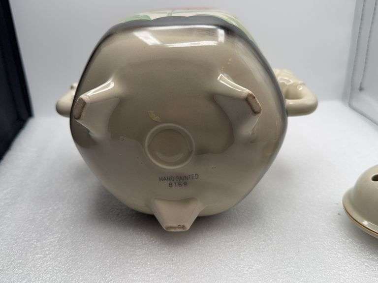 Porcelain Ginger Jar Andrea By Sadek With Elephant Heads
