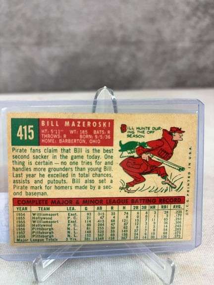 Bill Mazeroski - Topps 1959 #415 and 1965 #95 - Both EX+