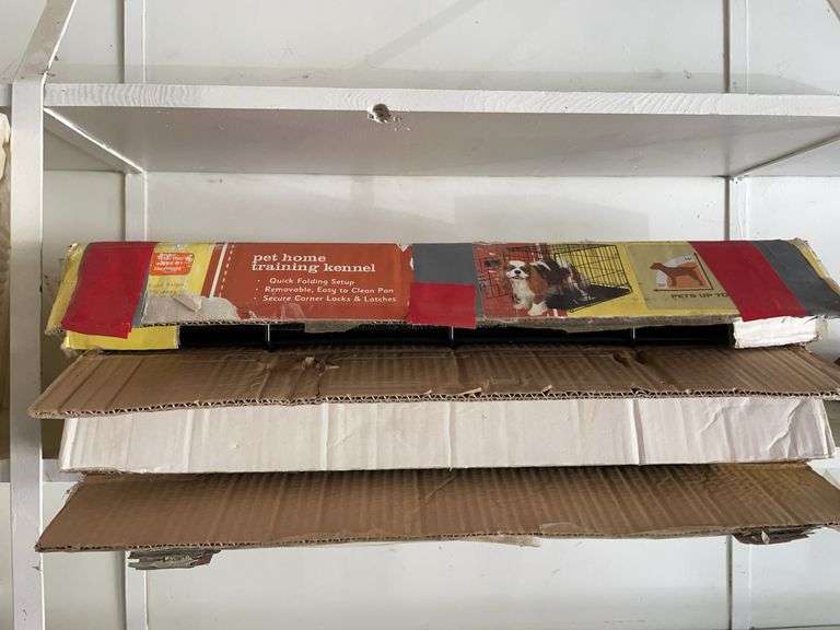 (2) pet home training kennels w/ boxes