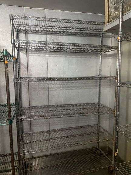Rolling Metal Shelving Unit (6 Shelves)