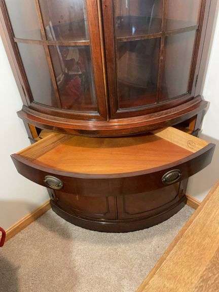 Vintage corner china cabinet