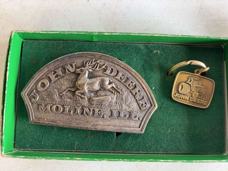 (3) John Deere belt buckles and other buckle