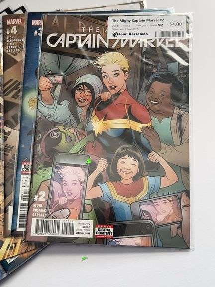 (7) Marvel The Might Captain Marvel and (5) The Might Thor Comics