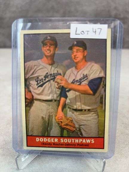 1961 Topps BB #207 Dodger Southpaws - Koufax Nice EXMT