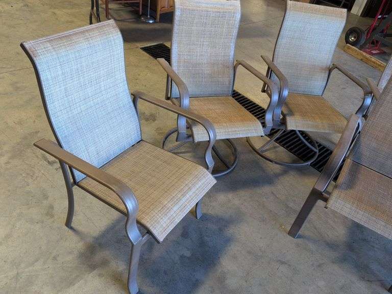 (6) Hampton Bay outdoor patio chairs