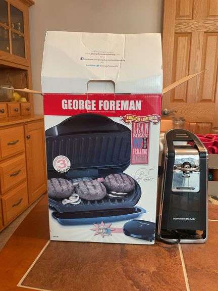 Hamilton Beach can opener and George Foreman grill