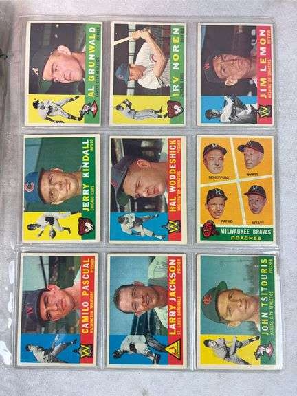 1960 Topps BB 54 Card Lot  EX- to EXMT